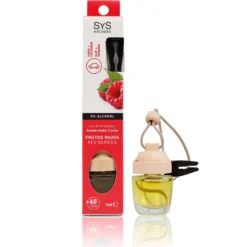 Ambientador Coche Frutos Rojos con Pinza SYS Aromas 7 ml | Aroma Afrutado y Dulce | Jugoso y Vibrante