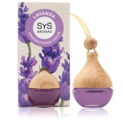 Ambientador Coche Lavanda Gota SYS Aromas 6 ml | Aroma Floral y Agreste | Suave y Relajante