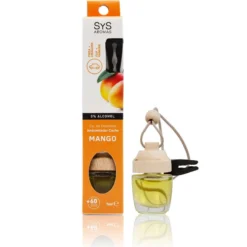Ambientador Coche Mango con Pinza SYS Aromas 7 ml | Aroma Tropical y Afrutado | Jugoso y Vibrante