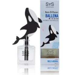 Ambientador Difusor Ballena Raíz Angélica Wild Animal SYS Aromas 90 ml | Aroma Herbal y Balsámico | Refrescante