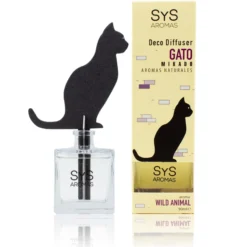 Ambientador Difusor Gato Raíz Angélica Wild Animal SYS Aromas 90 ml | Aroma Herbal y Balsámico | Refrescante
