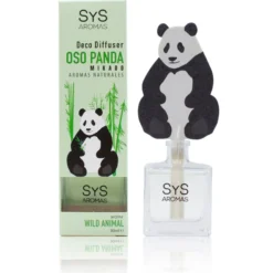 Ambientador Difusor Oso Panda Raíz Angélica Wild Animal SYS Aromas 90 ml | Aroma Herbal y Balsámico | Refrescante