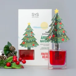 Ambientador Difusor Árbol de Navidad Frutos Rojos Deco Diffuser SYS Aromas 90 ml | Afrutado y Dulce