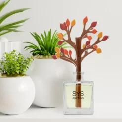 Ambientador Difusor Árbol Gardenia Deco Diffuser SYS Aromas 90 ml | Aroma Floral y Agreste | Vitalizante