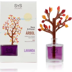 Ambientador Difusor Árbol Lavanda Deco Diffuser SYS Aromas 90 ml | Aroma Floral y Agreste | Relajante