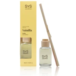 Ambientador Mikado de Vainilla Origins SYS Aromas 90 ml | Aroma Dulce y Caramelizado | Reconfortante