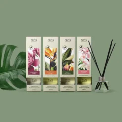Ambientador Mikado Flor de Cerezo y Jazmín Botanical SYS Aromas 100 ml | Floral y Dulce | Sin Alcohol