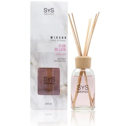Ambientador Mikado Flor de Loto Mármol SYS Aromas 220 ml | Aroma Floral y Oriental | Calmante