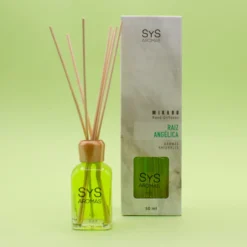 Ambientador Mikado Raíz Angélica Mármol SYS Aromas 50 ml | Aroma Herbal y Balsámico | Refrescante