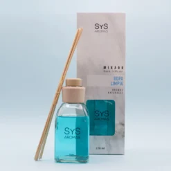 Ambientador Mikado Ropa Limpia Mármol SYS Aromas 220 ml | Aroma Fresco y Limpio | Relajante