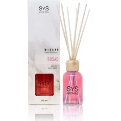 Ambientador Mikado Rosas Mármol SYS Aromas 50 ml | Aroma Floral y Delicado | Relajante