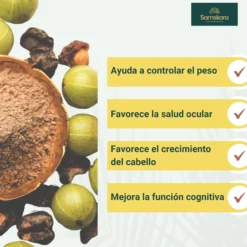 Amla En Polvo Bio | Samskara | Para Cabello Y Piel | Fuente Natural De Vitamina C, Colágeno Y Calcio - 1kg