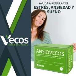 Ansiovecos Vecos 60 Cápsulas | Estrés, Ansiedad Y Equilibrio Emocional | Griffonia, Rhodiola Y Triptófano