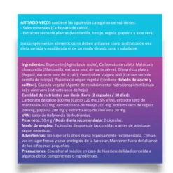 Antiacid Vecos 60 Cápsulas | Antiácido Y Antirreflujo | Alginato De Sodio Y Calcio