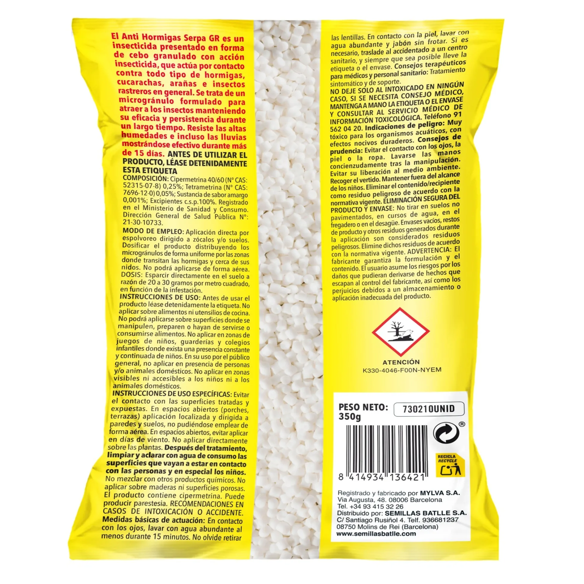 Anti Hormigas Bolsa Batlle 350 g