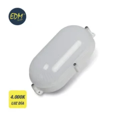 Aplique Exterior Led Oval 9w Ip65 4000k 22x12x6cm Luz Dia Edm