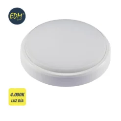 Aplique Exterior Led 18w 1950lm Ip54 Circular 4000k Luz Dia Ø21x5,7cm Edm
