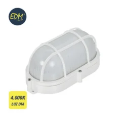Aplique Oval Rejilla Exterior Led 9w 810lm Ip65 4000k 11,8x21,2x9mm Edm