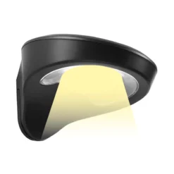 Aplique Solar 1,8w 155lm 6.500k Con Sensor Color Negro Edm