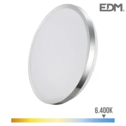 Aplique Super Led De Superficie 12w 1160lm 6500k Ø26x5,8cm Marco Cromado Edm