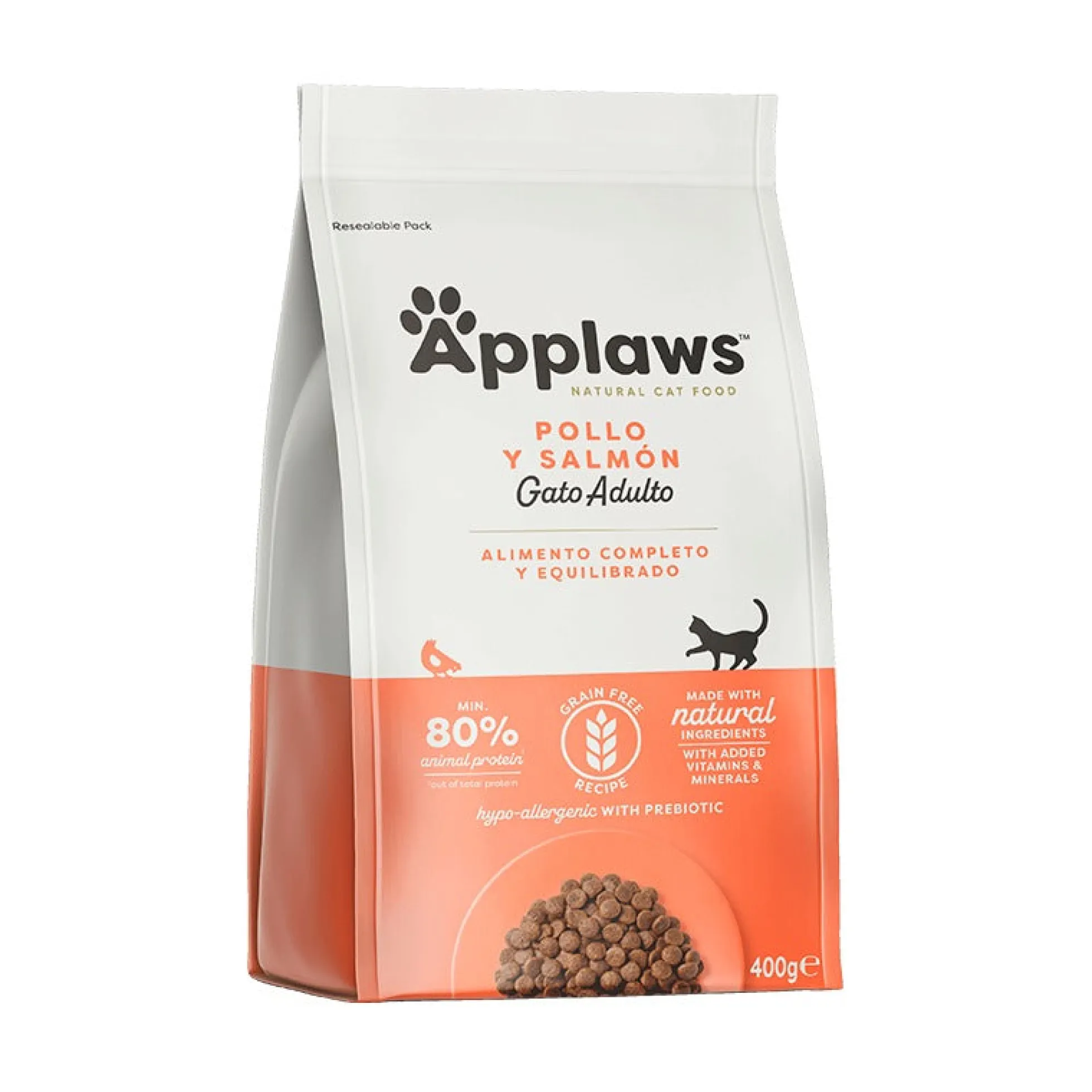 Applaws Cat Dry Adulto Pollo y Salmón 400 g Pienso natural para gatos grain free