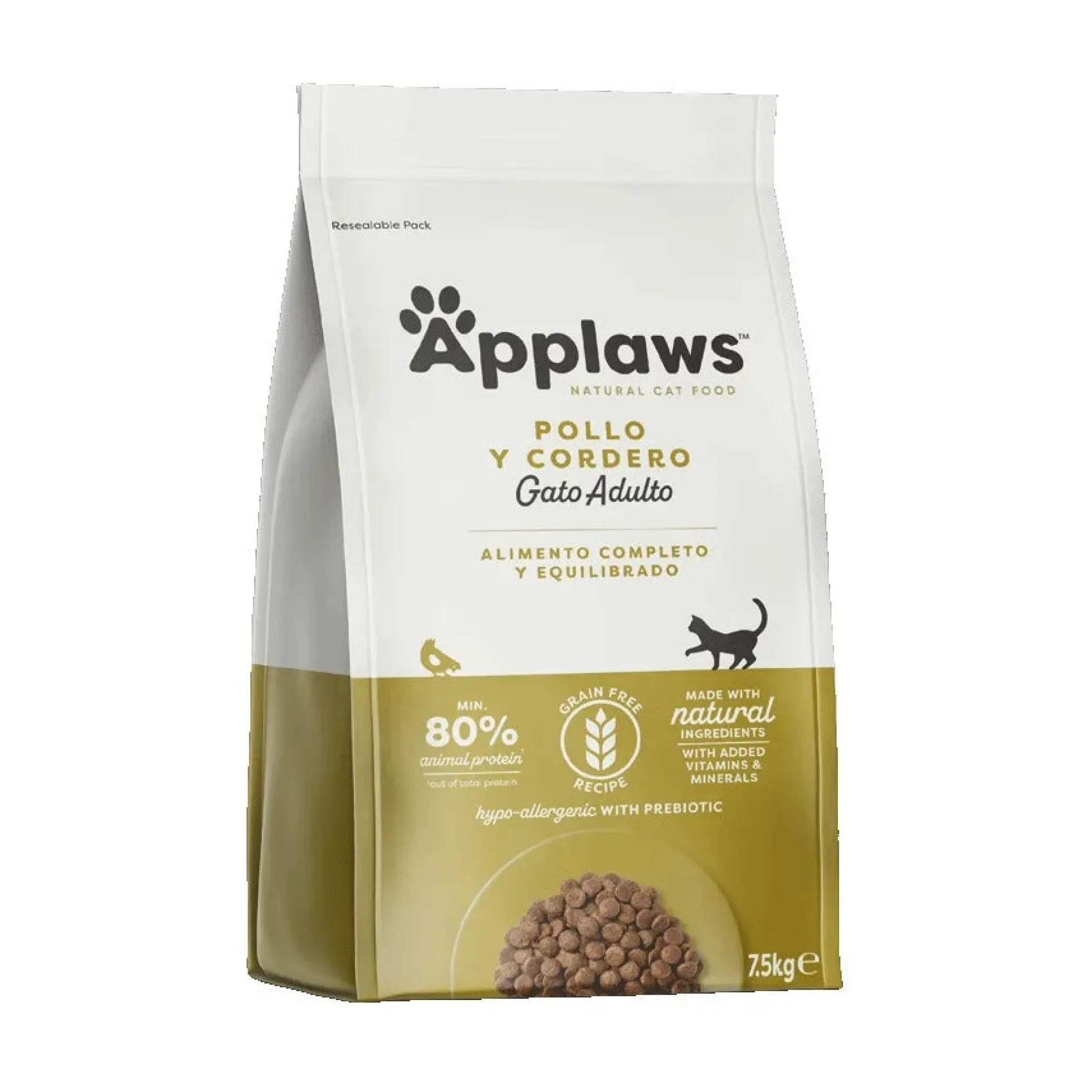 Applaws Cat Dry Pollo y Cordero 7,5 kg Pienso natural para gatos grain free