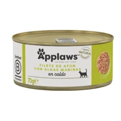 Applaws Cat Lata Atún con algas 70 g Comida húmeda para gatos natural grain free