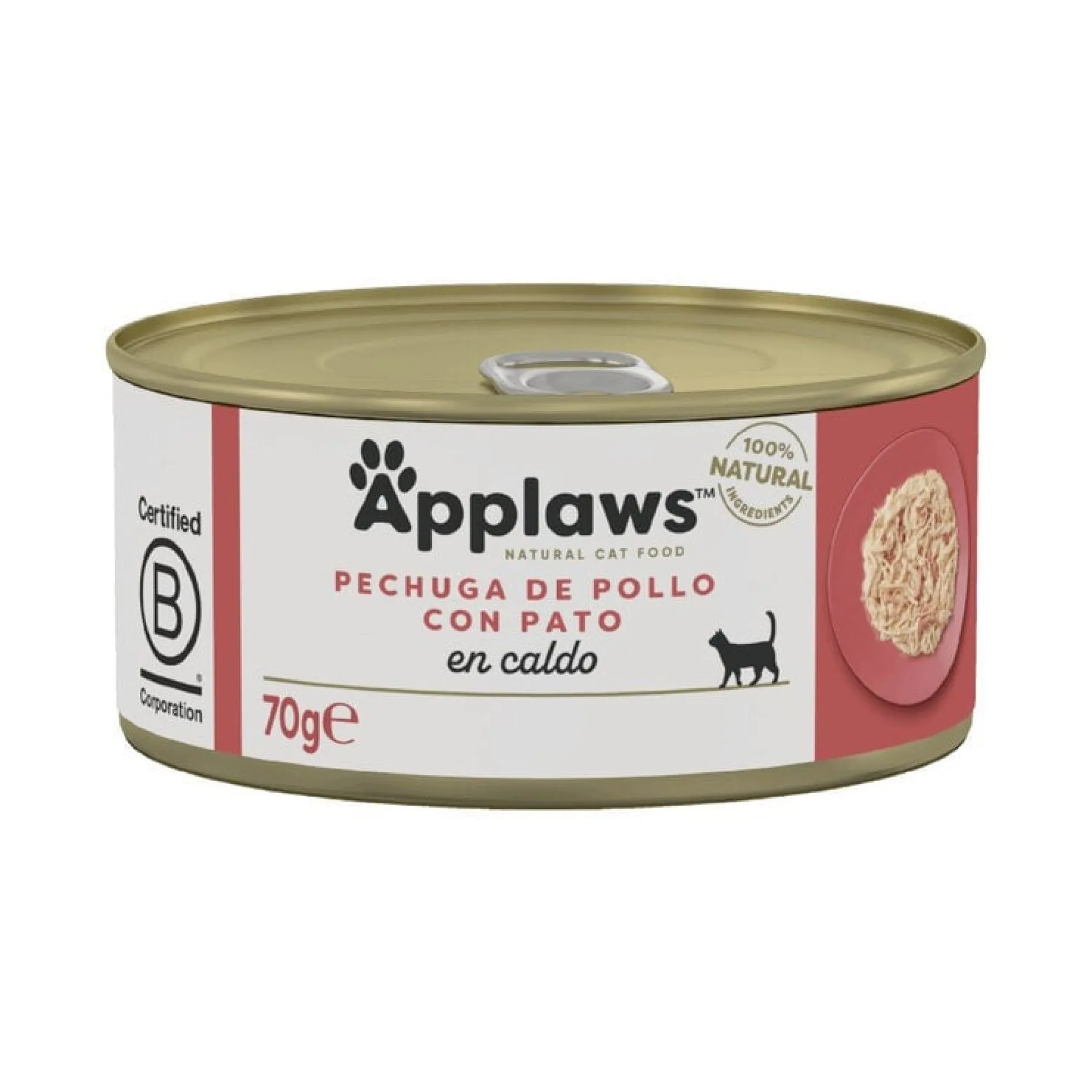 Applaws Cat Lata Pollo y pato 70 g Comida húmeda para gatos natural grain free