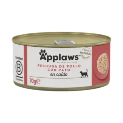 Applaws Cat Lata Pollo y pato 70 g Comida húmeda para gatos natural grain free