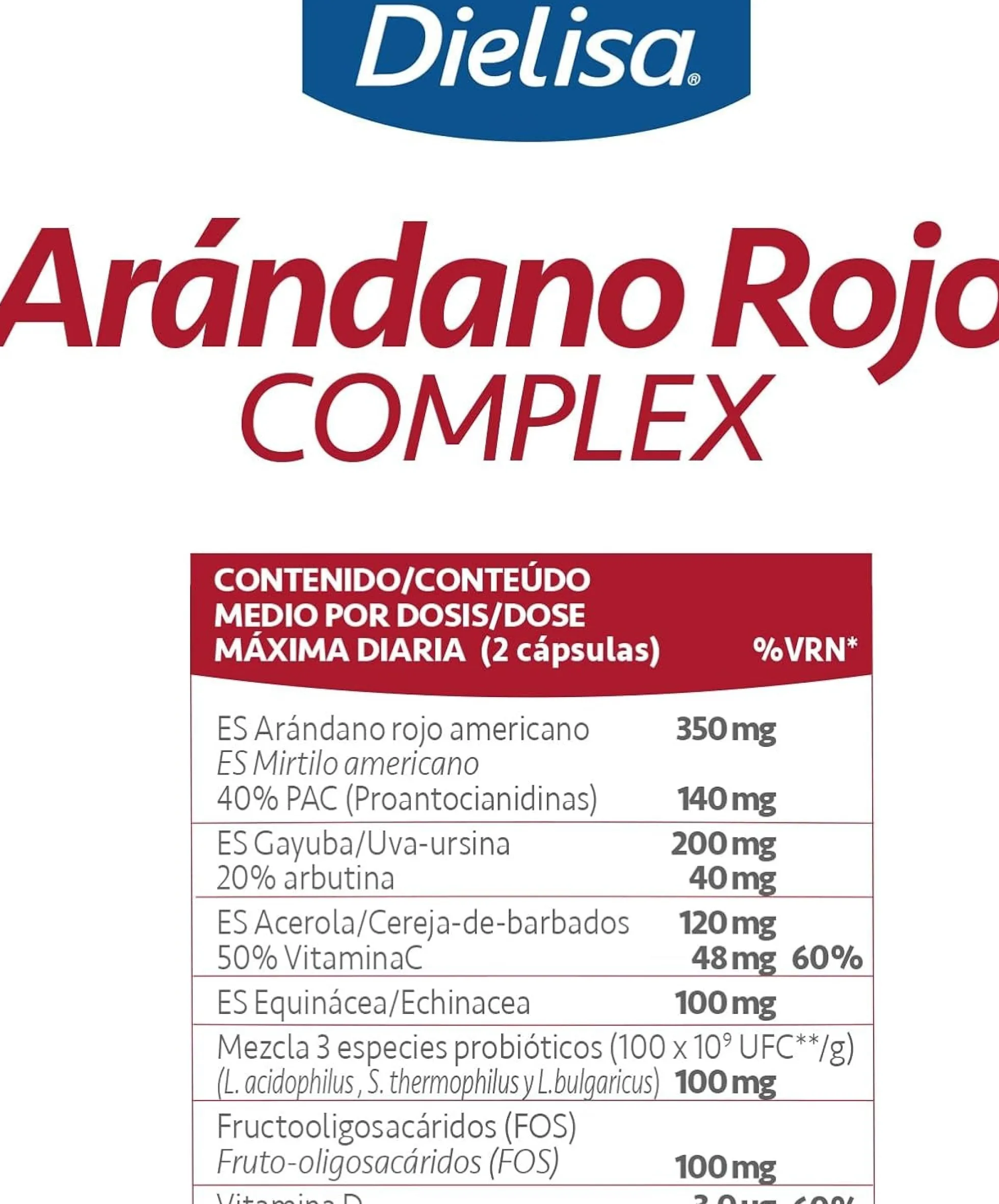 Arandano Rojo Complex DIELISA 30 cápsulas