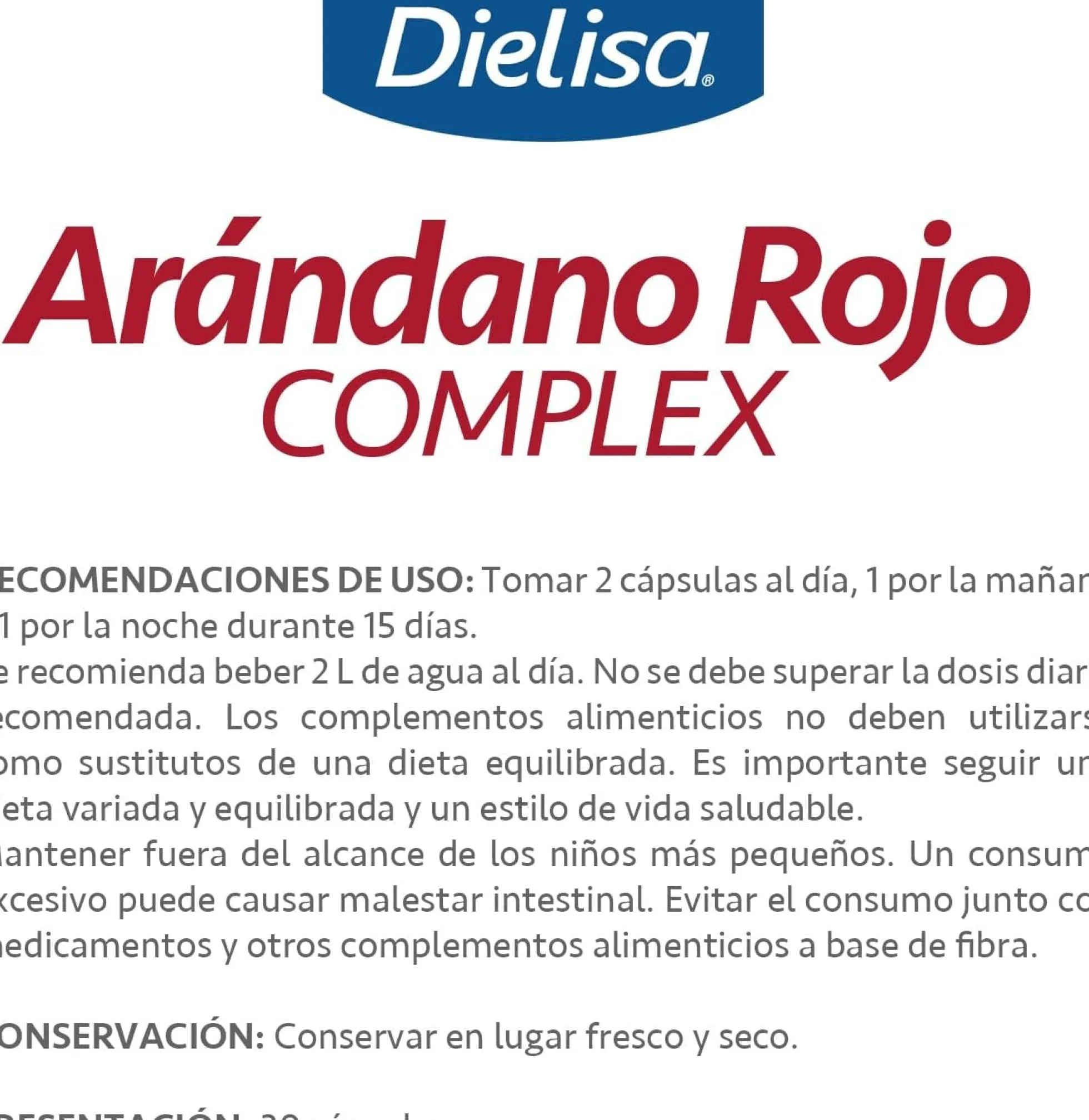 Arandano Rojo Complex DIELISA 30 cápsulas