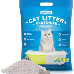 Arena aglomerante de bentonita para gatos sin olor Nobleza 3.8 L