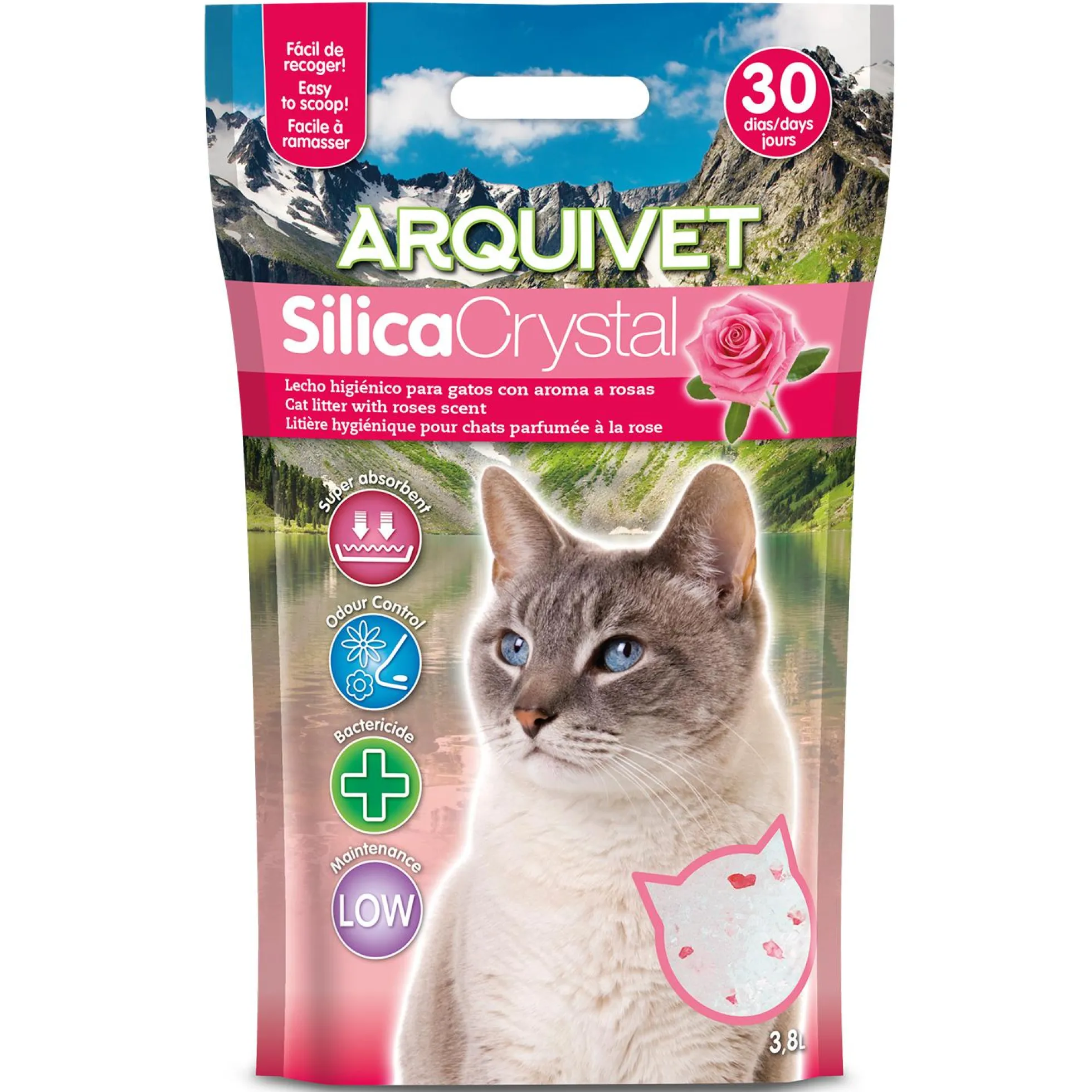 Arena de SilicaCrystal con Perfume de Rosas Arquivet 3,8 L