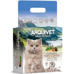 Arena de Yuca y Café para Gatos Arquivet 6L 100% Biodegradable