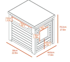 Arenero Para Gatos Cubierto Borneo - Ecoflex - Integra El Arenero En La Decoración De Tu Hogar, 4 Colores (blanco)