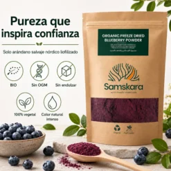 Arándano Nórdico En Polvo Bio - 150g | Fruta Deshidratada Ecológica, Snack Vegano Natural Sin Azúcares Añadidos