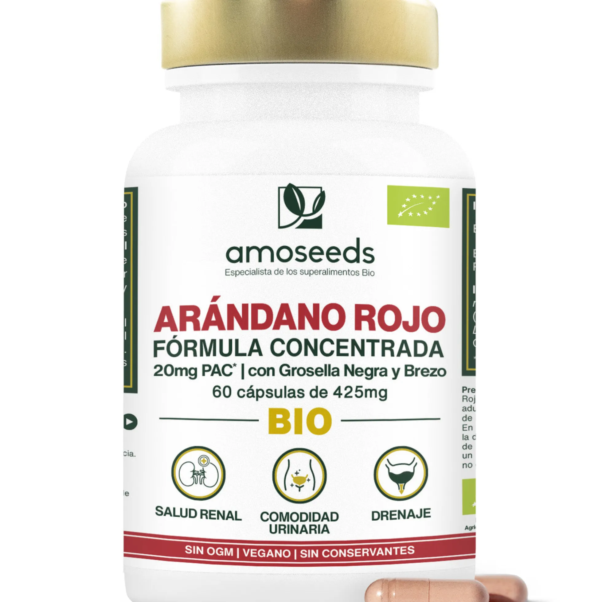 Arándano Rojo Bio, Fórmula Con Grosella Negra Y Brezo | 60 Cápsulas