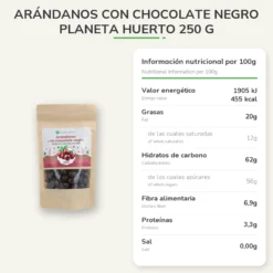 Arándanos con chocolate negro Planeta Huerto 250 g