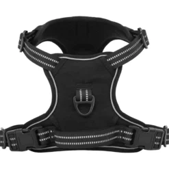 Arnés Para Perros Con Bandas Reflectantes Ajustables Negro Xl