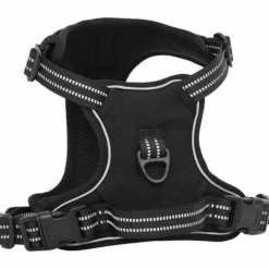 Arnés Para Perros Con Bandas Reflectantes Ajustables Negro Xl