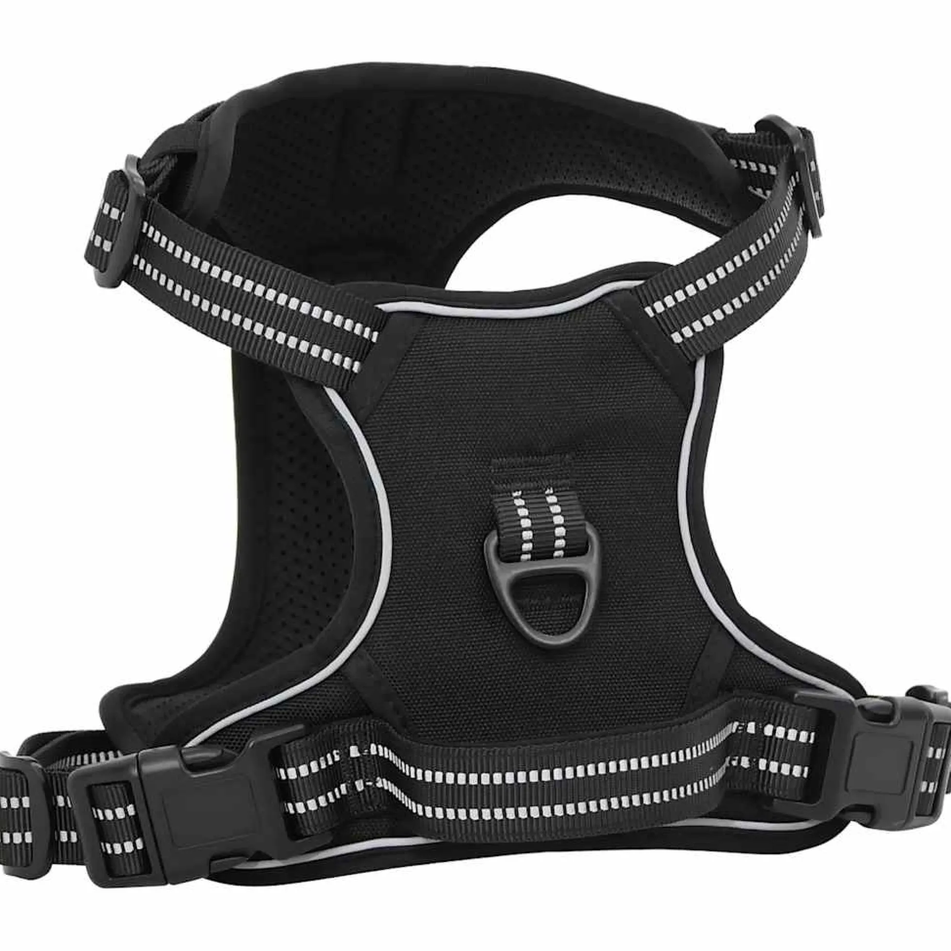 Arnés Para Perros Con Bandas Reflectantes Ajustables Negro Xl