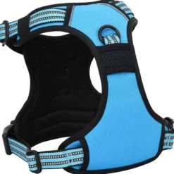 Arnés Para Perros Con Bandas Reflectantes Ajustables Azul L