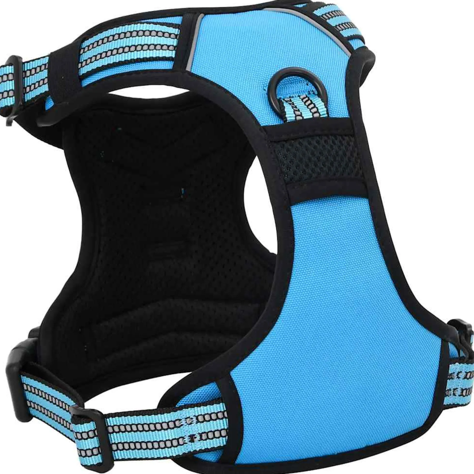 Arnés Para Perros Con Bandas Reflectantes Ajustables Azul L