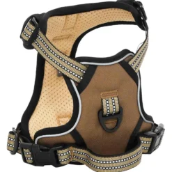 Arnés Para Perros Con Bandas Reflectantes Ajustables Marrón Xl