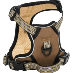 Arnés Para Perros Con Bandas Reflectantes Ajustables Marrón L