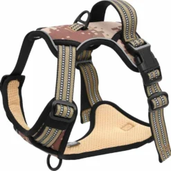 Arnés Para Perros Con Bandas Reflectantes Ajustables Marrón L