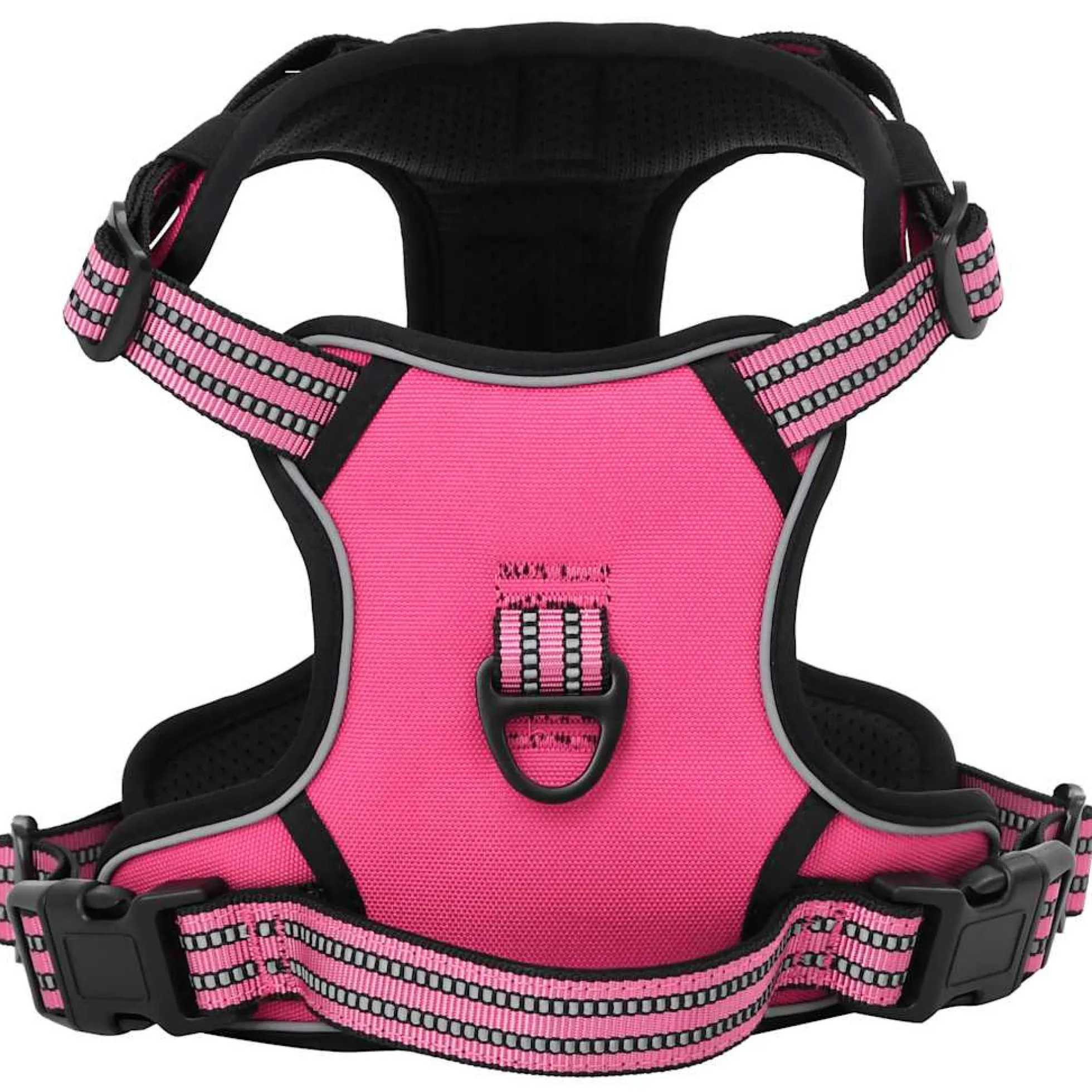 Arnés Para Perros Con Correa Y Collar Ajustable Rosa L