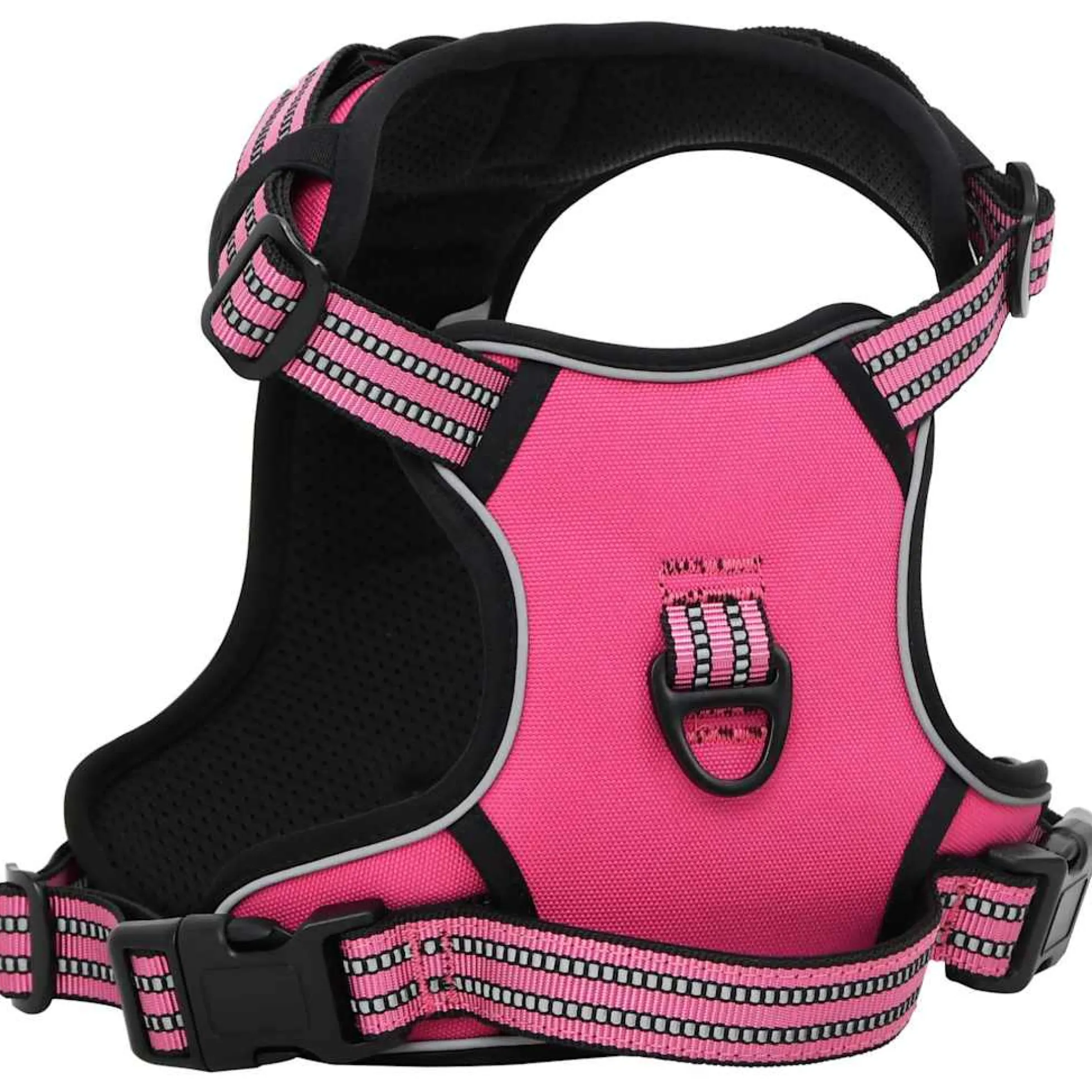 Arnés Para Perros Con Correa Y Collar Ajustable Rosa L