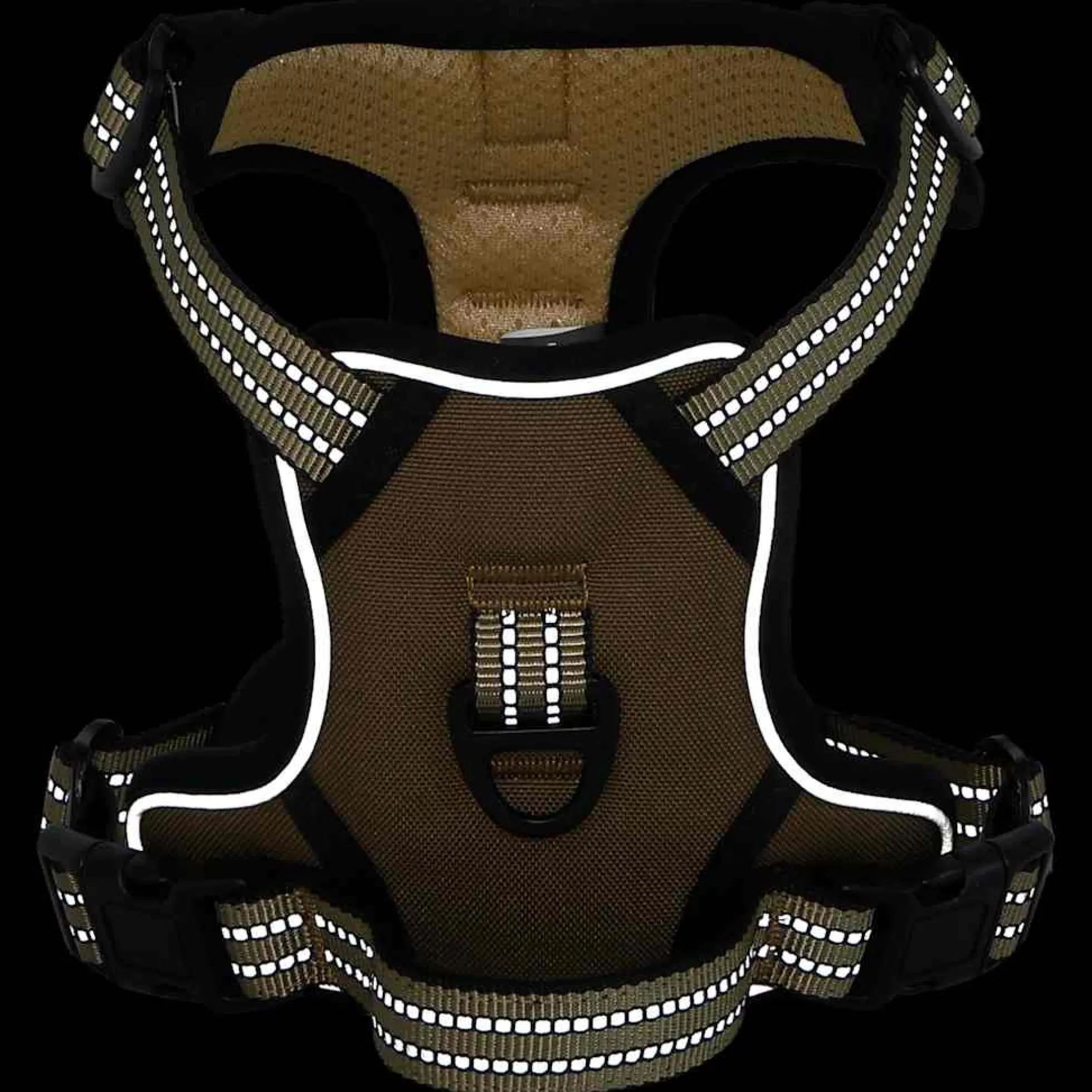 Arnés Para Perros Con Correa Y Collar Ajustable Marrón Xl