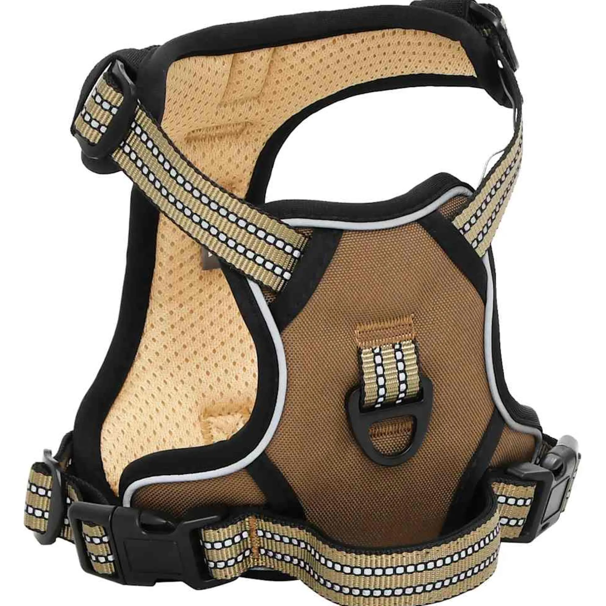 Arnés Para Perros Con Correa Y Collar Ajustable Marrón Xl
